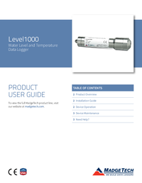 Thumbnail of document Manual - Level1000 Water Level & Temperature Data Logger
